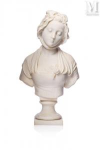 LAURENT Eugène 1832-1898,jeune fille reposant sur un piédouche,Millon & Associés FR 2024-02-01