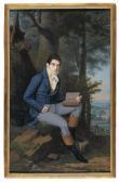 LAURENT Jean Antoine,PORTRAIT OF A GENTLEMAN, SEATED IN A WOODLAND LAND,1805,Sotheby's 2018-12-06
