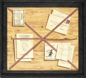 LAURENT Pascale,Trompe l'oeil with letters and invitations on a pa,1994,Christie's 2007-11-21