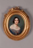LAURENT Pauline 1805-1860,un portrait de jeune femme,1859,Rieunier FR 2017-06-14