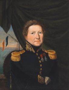 LAURET Emmanuel Joseph,Bildnis eines französischen Marineoffiziers,1839,Palais Dorotheum 2023-06-26