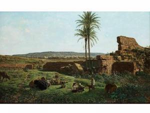 LAURET François 1820-1868,LANDSCHAFT IN ALGERIEN,Hampel DE 2019-12-05