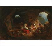 LAUREUS Alexander 1783-1823,Robbers with Shepherd?s Family in a Cave,Hagelstam FI 2008-05-24