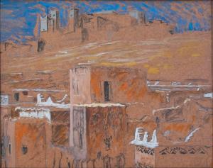 LAURIOZ Patrice 1959,Kasbah de Tinghir,Mazad et Art MA 2022-12-29