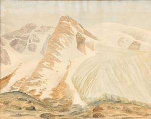 LAURITS NIELSEN Niels 1876-1946,A mountain landscape in Greenland,1930,Bruun Rasmussen DK 2019-02-18