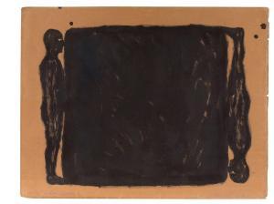 LAURY Micha 1946,Two figures melting into a square,1968,Aguttes FR 2023-11-22