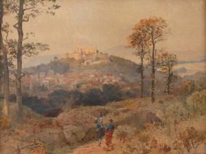 LAUTER Wilhelm Hermann A 1847-1917,Paar in herbstlicher Landschaft,1847,Mehlis DE 2019-11-21