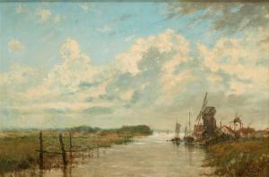 LAUTERS Guillaume 1800-1900,Moulins au bord du bras de mer,Horta BE 2019-12-09