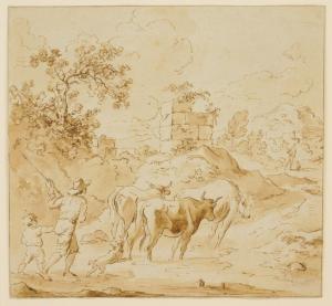 LAUTERS Paul 1806-1875,Driving the Cattle,1838,Rachel Davis US 2024-06-01