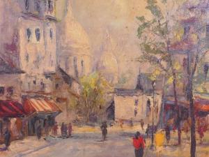 Lauth Robert,street scene, Montmartre, Paris,Crow's Auction Gallery GB 2017-12-06