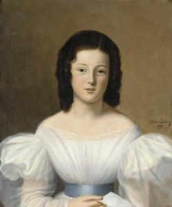 LAUZIER Adele 1800-1800,Portrait of a girl,1833,Christie's GB 2004-08-04