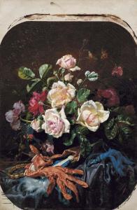 LAVÉE Jules Marie 1800-1800,Vaso di rose con guanti e ventaglio,Finarte IT 2005-12-20
