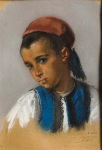 LAVAURE Egle Herve,Tête de jeune garçon,1872,Piasa FR 2012-05-10