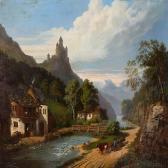 LAVERREN C 1800,Mountain Landscape from southern Germany,1877,Bruun Rasmussen DK 2014-09-29