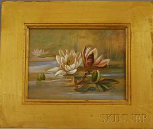 LAVERRERIE BARREDA Matilde 1824-1917,White Lotus Flowers,1874,Skinner US 2011-04-13
