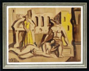 LAVES Werner 1903-1972,Akte in einer Ruine,1950,Reiner Dannenberg DE 2021-12-09