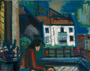LAVES Werner 1903-1972,Auf dem Balkon,1960,Galerie Bassenge DE 2022-06-03