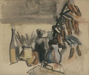 LAVES Werner 1903-1972,Stilleben mit Kiefernzweig,1948,Galerie Bassenge DE 2023-06-09