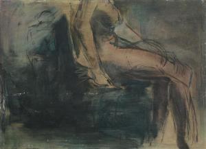 LAVINS Marilyn 1900-1900,Study of a Seated Nude,Stair Galleries US 2013-11-15