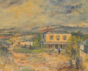 LAWRENCE George Feather 1901-1981,Landscape with White House,1972,Bonhams & Goodman AU 2009-05-06