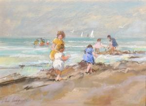 LAWRENCE John C 1900-1900,Figures on a Beach,John Nicholson GB 2018-11-28
