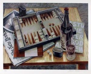 LAWRENCE Sandra 1945,Backgammon,1980,Ro Gallery US 2021-05-27