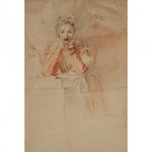 Lawrence Thomas 1769-1830,YOUNG LADY READING AT A PILLAR,Waddington's CA 2019-05-04