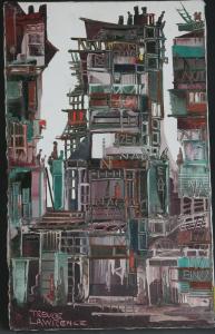 LAWRENCE Trevor 1800-1800,abstract street scene,Denhams GB 2013-08-07