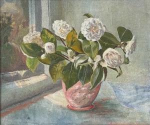 LAWRENSON Dorothy Alicia 1892-1976,Still Life, Camellias,David Lay GB 2023-08-24