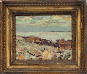 LAWSON Ernest 1873-1939,Cape Cod shoreline with rocks,1907,CRN Auctions US 2019-06-02