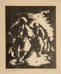 LAX David 1910-1990,Infantry Before Cassino (Italy),1944,Ro Gallery US 2019-02-27