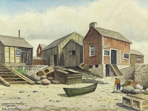 LAYARD EDGAR LEOPOLD 1824-1900,"Lobstermen's Shanties, Cape Cod,",Clars Auction Gallery 2015-01-18