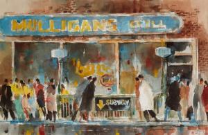 Laycox Jack,Subway Riders at 55th Street (Mulligans Grill),John Moran Auctioneers 2023-11-14