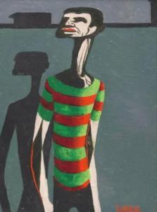 LAYNOR HAROLD 1922-1991,Man in a striped shirt,Aspire Auction US 2021-10-28