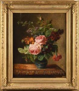 LAYS Jean Pierre 1825-1887,Vase de fleurs sur une table,Osenat FR 2021-04-04