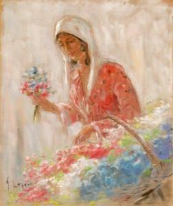 Lazar Ghelman 1887-1976,Flower Girl,Artmark RO 2024-01-31