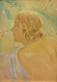 Lazar Ghelman 1887-1976,Profil de tânără / Profile of a young woman,GoldArt RO 2017-04-26