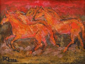 LAZAR Rodica 1931-2009,Horses in the Delta,1999,Artmark RO 2023-11-13