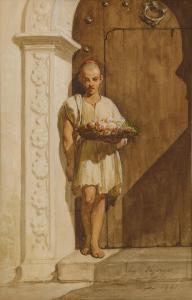 LAZERGES Hippolyte 1817-1887,An Algerian Boy with Flowers,1861,Sotheby's GB 2022-03-29