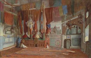 LAZERGES Hippolyte 1817-1887,Interior of a Mosque, Algeria,Christie's GB 2013-11-26
