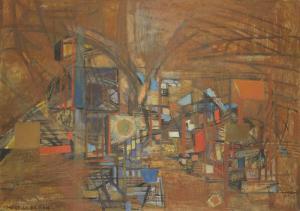 LE BARON Maice 1900-1900,Composition abstraite,1954,Ader FR 2014-04-26
