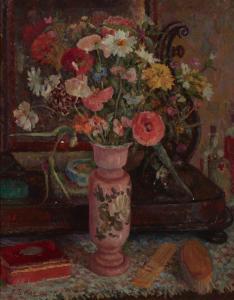 LE BAS Edward 1904-1966,Still life with flowers,1936,Rosebery's GB 2023-11-29