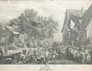 LE BAS Jacques Philippe 1707-1783,IIème fête flamande,Dogny Auction CH 2017-04-04