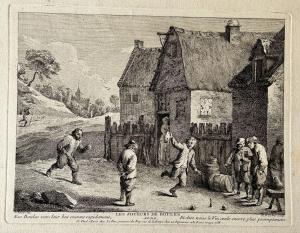 LE BAS Jacques Philippe 1707-1783,Les joueurs de boules,1736,Eric Caudron FR 2024-04-02