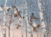 LE BLANC Maurice 1800-1800,Through the Birch - Mallards,Christie's GB 2003-04-03