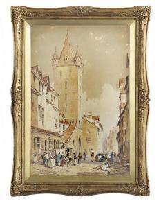 LE BOEUFF Pierre 1899-1920,Cathedral Square,New Orleans Auction US 2018-08-26