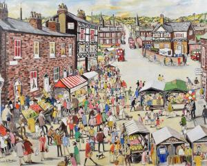 LE BRETON Edith 1912-1992,A Market Day in a Welsh Town,Peter Wilson GB 2021-05-13