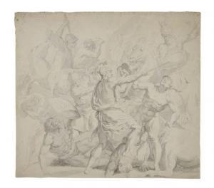 LE BRUN Charles 1619-1690,Battle Scene,Swann Galleries US 2006-01-25