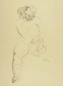LE BRUN Louis 1926,Female Nude Study&lt;&lt;/b&gt,1941,Swann Galleries US 2002-03-07
