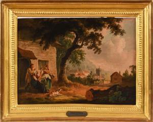 LE CAVE Peter 1769-1822,Scène de famille en voyage,Loizillon FR 2023-11-18